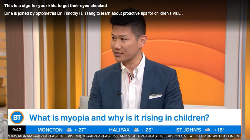 Foresee Eyecare featured on Breakfast Television discussing the rise of childhood myopia